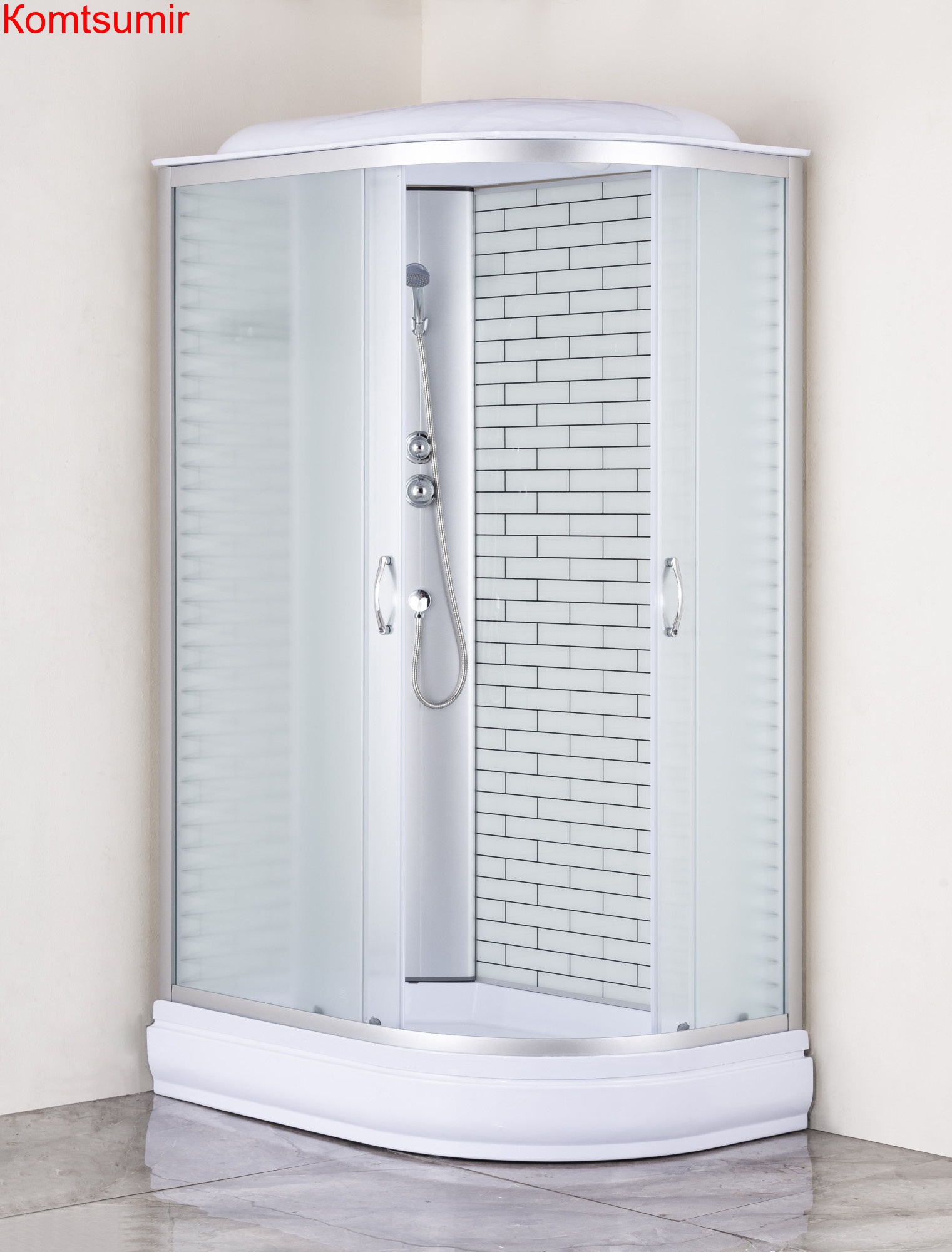 Душевая кабина Loranto 120х80х215 поддон 20 см, белый кирпичный узор, стекло 4 мм, профиль хром (CS-66120-20L FW 120) Душевая кабина Loranto 120х80х215 поддон 20 см, белый кирпичный узор, стекло 4 мм, профиль хром (CS-66120-20L FW 120)