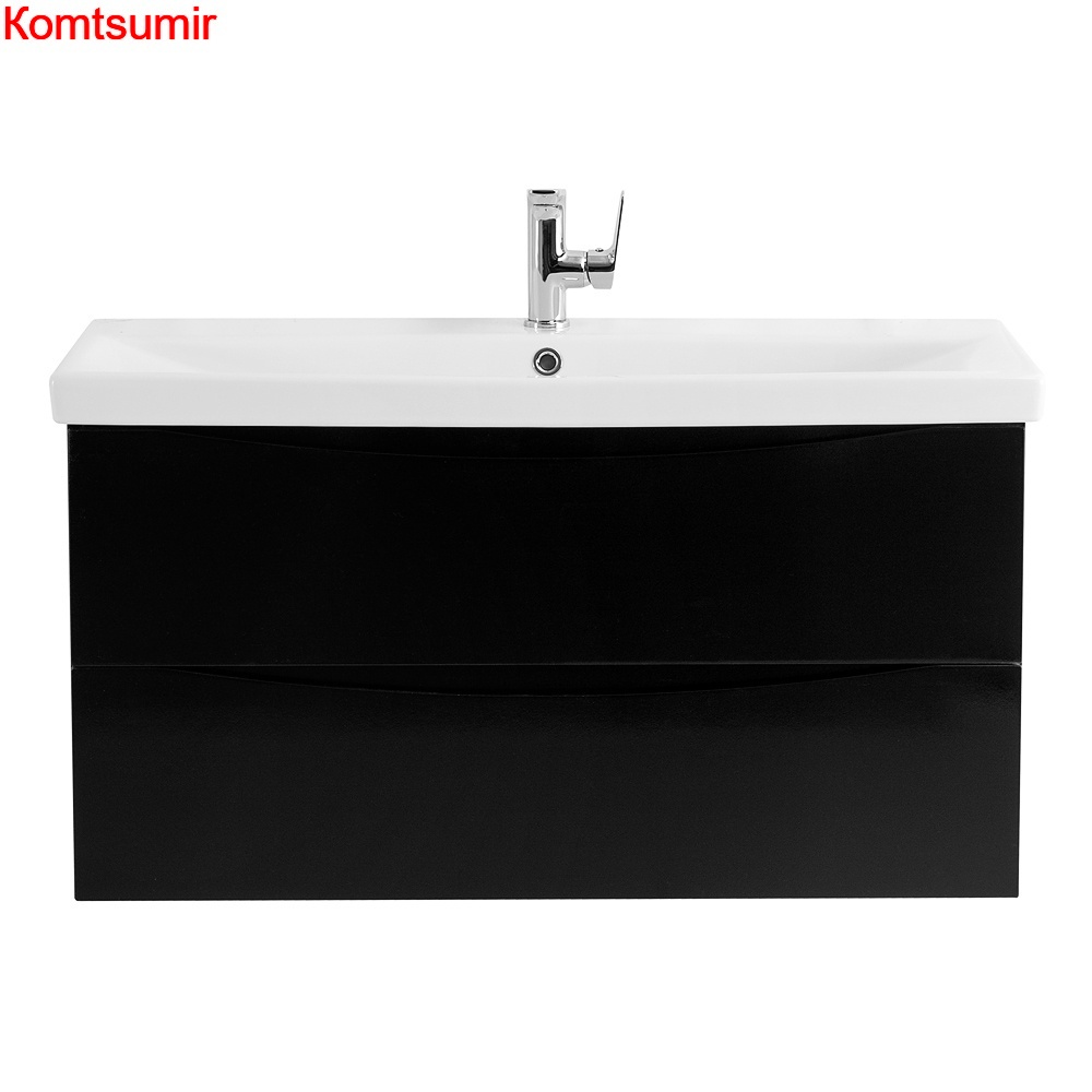 База под раковину подвесная BelBagno MARINO-CER-900-2C-SO-NL-P Nero Lucido