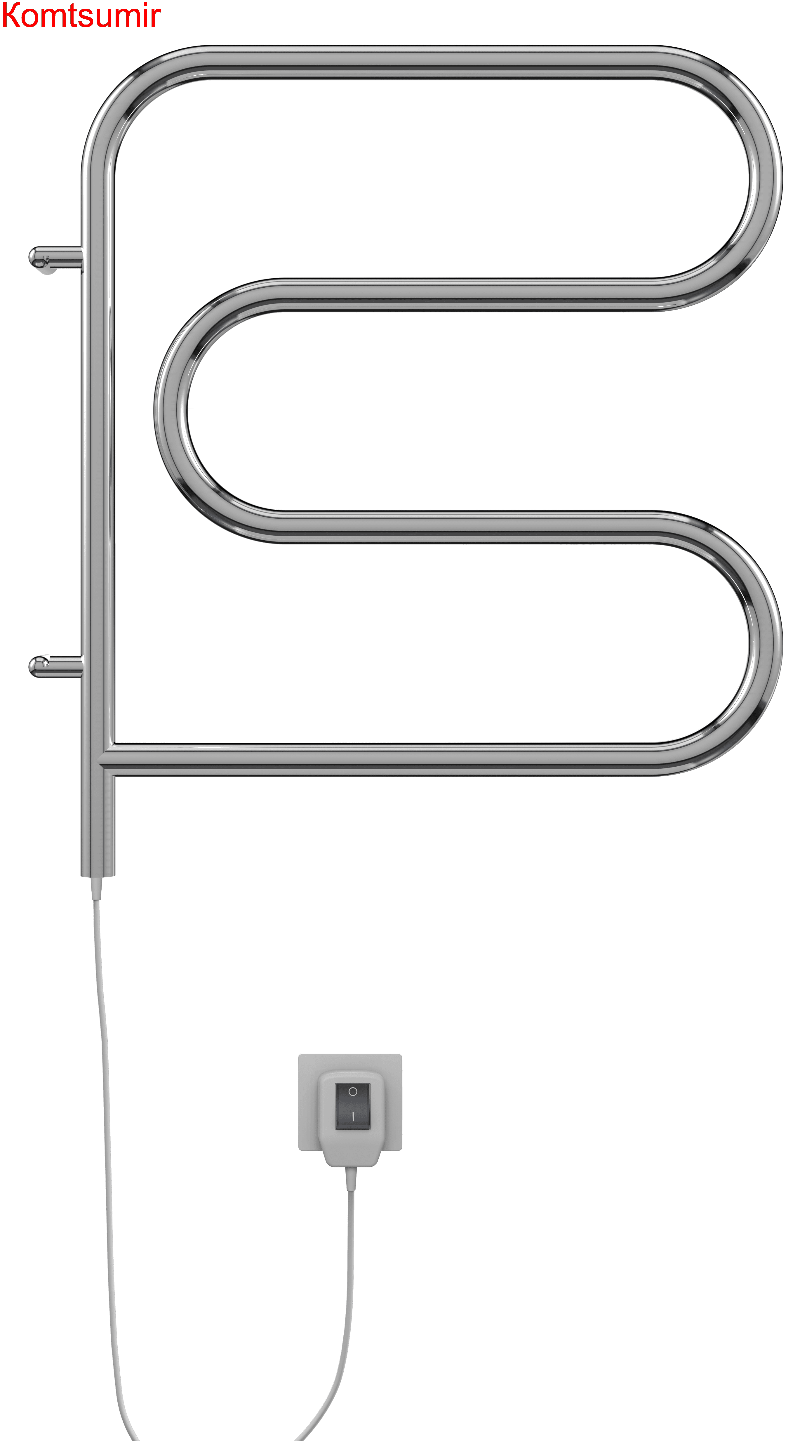 Электро 25 F-обр 500х500 поворотный Полотенцесушитель  TERMINUS