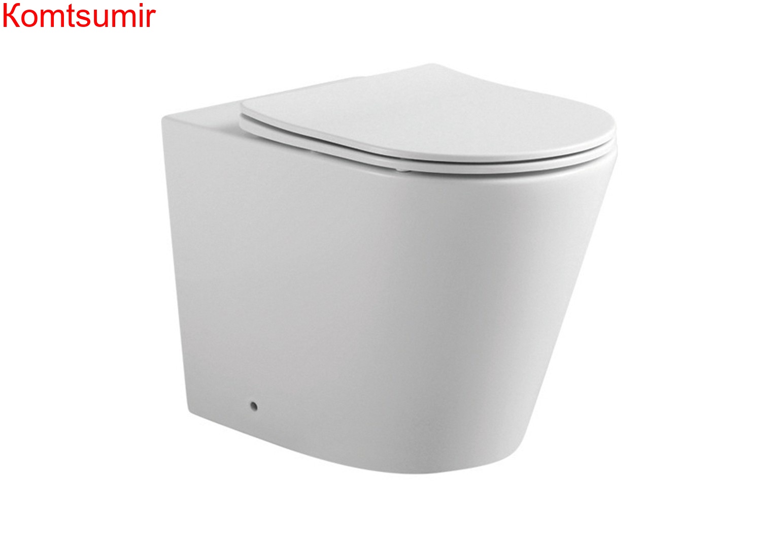 Унитаз напольный приставной безободковый AQUATEK ВЕГА AQ1906-00 560*360*410 мм, горизонтальный выпуск, тонкое сиденье с механизмом плавного закрывания, крепеж