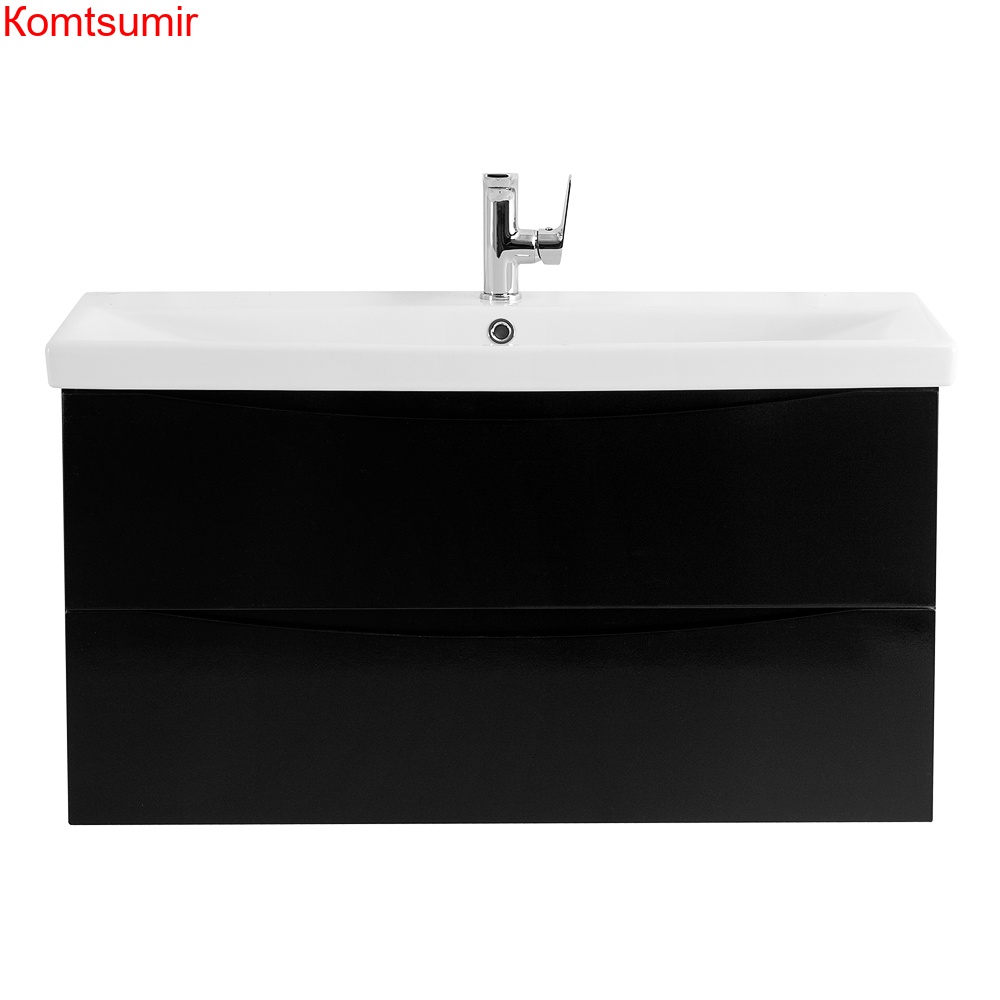 База под раковину подвесная BelBagno MARINO-CER-1000-2C-SO-NL-P Nero Lucido