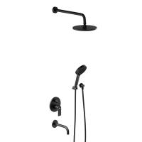 Damixa 947510300 Apollo встраиваемая душевая система с ванно-душевым смесителем и изливом, чёрный