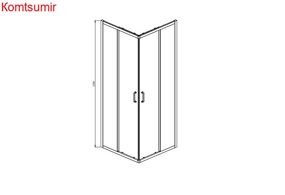 Aquatek Душевой уголок квадратный, двери раздвижные 200х80x80, хром Aquatek Душевой уголок квадратный, двери раздвижные 200х80x80, хром
