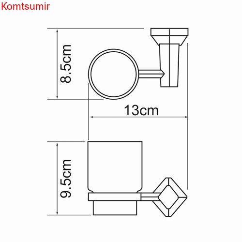 WasserKRAFT Aller K-1128C Подстаканник одинарный WasserKRAFT Aller K-1128C Подстаканник одинарный