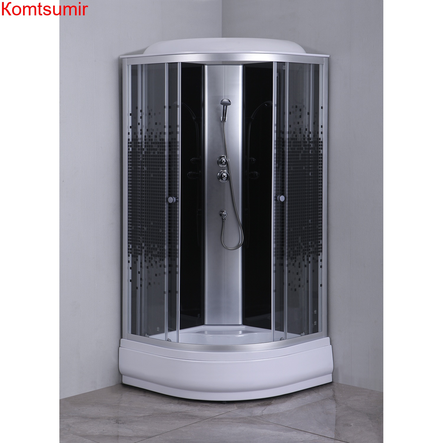 Душевая кабина Loranto 100х100х215 поддон 25см, мозаичный узор, прозрачное стекло 4мм, профиль хром (CS661025K100) Душевая кабина Loranto 100х100х215 поддон 25см, мозаичный узор, прозрачное стекло 4мм, профиль хром (CS661025K100)