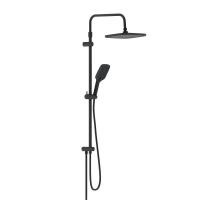 Damixa 953000300 Gala душ.система: верх.душ 300*210 мм, ручн.душ 3 ф-ции 110*260 мм, штанга 1050-1450, черн