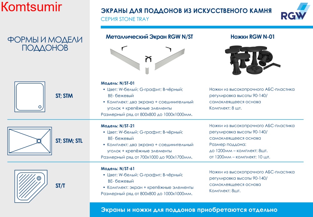 Душевой поддон прямоугольный RGW ST-Tr Терракот 800x1000