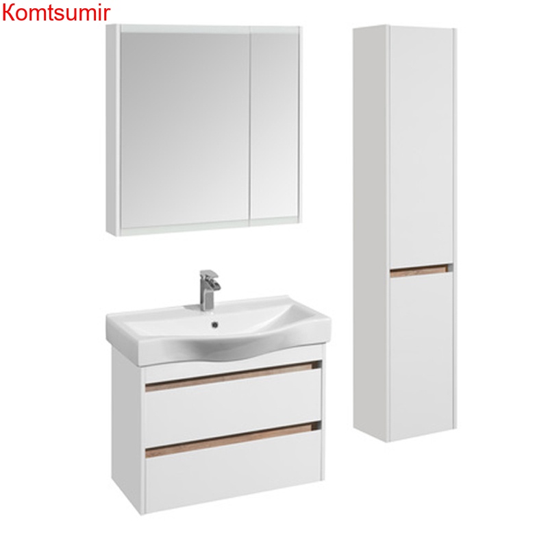 Тумба под раковину AQUATON Нортон 80 подвесная, белая (1A248901NT010)