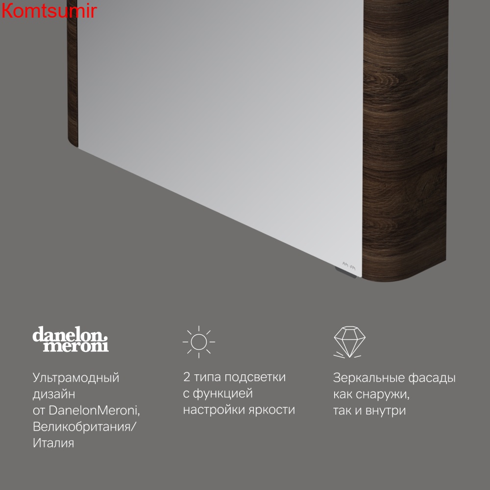 M30MCR0801NF Sensation, зеркало, зеркальный шкаф, правый, 80 см, с подсветкой, орех, текстурированна M30MCR0801NF Sensation, зеркало, зеркальный шкаф, правый, 80 см, с подсветкой, орех, текстурированна