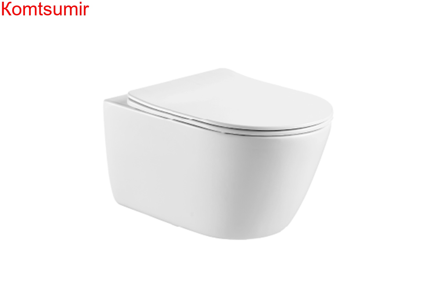 Унитаз подвесной безободковый AQUATEK ОБЕРОН AQ1363W-00 533*360*344 мм, горизонтальный выпуск, тонкое сиденье с механизмом плавного закрывания, крепеж