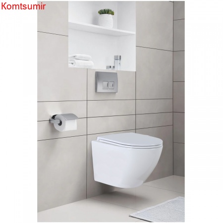 Унитаз подвесной Azario Grado 490х370х360 безободковый с сидением микролифт (AZ-0046)