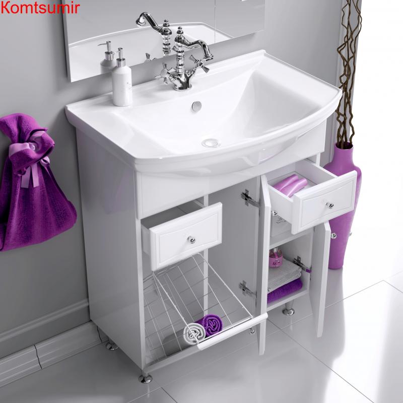 Тумба с раковиной Aqwella Барселона Люкс 85