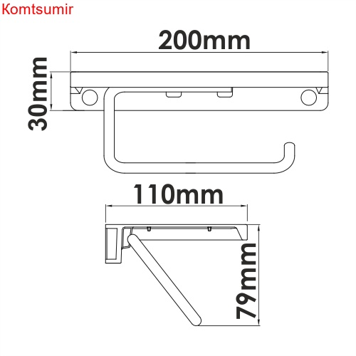 WasserKRAFT K-1425 Держатель туалетной бумаги с полочкой для телефона