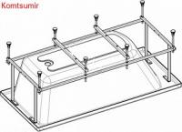 Монтаж комплект к а/в BeCool 190x90 (каркас, комплект креплений к стене, к фронтальной панели,система слив-перелив (полуавтомат)