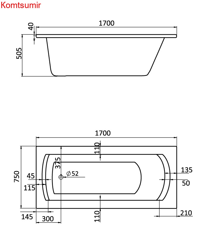 Ванна акриловая Santek Монако XL прямоугольная 170х75, белая Ванна акриловая Santek Монако XL прямоугольная 170х75, белая