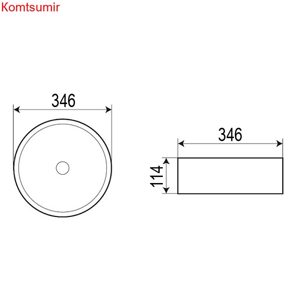 Раковина Azario накладная 346x346x114 цвет мраморный матовый (AZ-3134-ST SP)