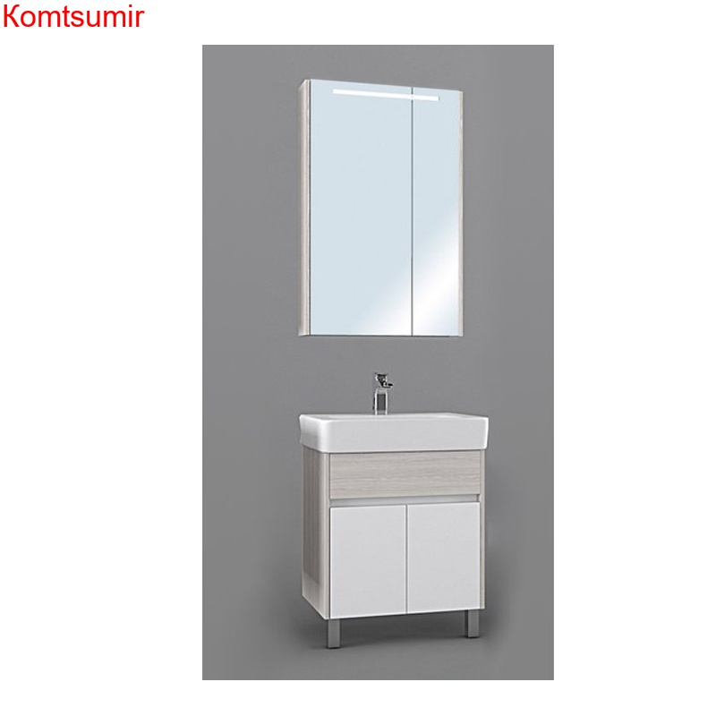 Зеркало-Шкаф AQUATON ВЕРДИ 60 с подсветкой, белый ясень (1A206902VDAV0)