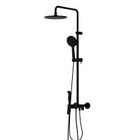 Damixa 977770300 Jupiter, ДС с ванно-душевым смесителем-полкой и гиг.душем, черный