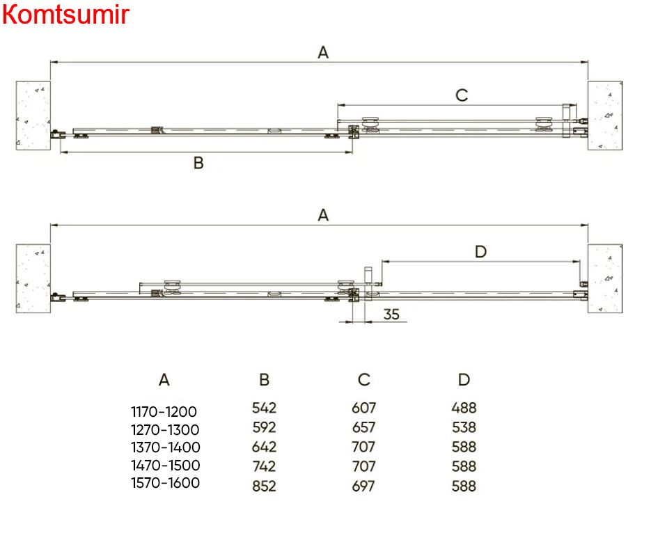 Душевая дверь Veconi VN-70 130*195