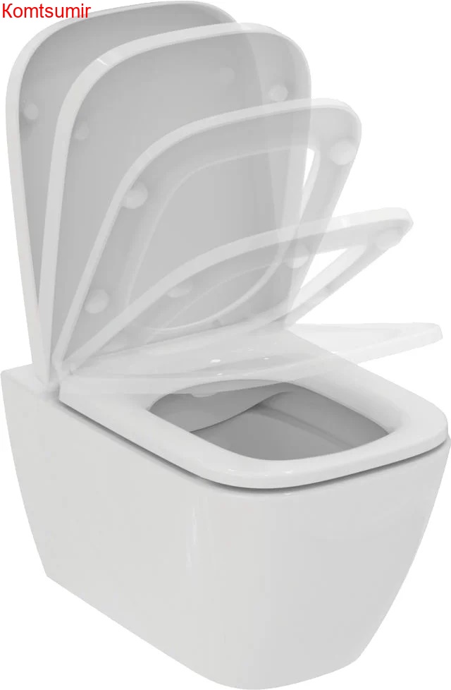 Сиденье с крышкой для унитаза Ideal Standard i.life B с функцией плавного закрытия, дюропласт, металлические шарниры, легкосъемное (T468301)