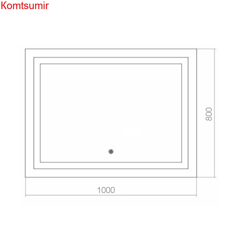 Зеркало AZARIO Ливия 1000*800, LED-подсветка, сенсорный выключатель