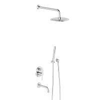 Damixa 936510000 Scandinavian Pure встраиваемая душевая система с ванно-душевым смесителем и изливом, хром