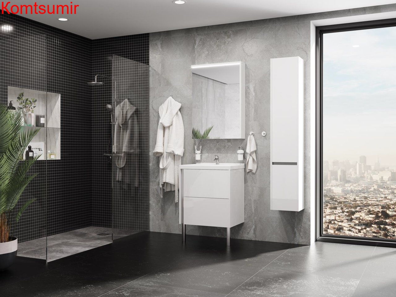 Зеркало-шкаф AQUATON Стоун 60 белый (1A231502SX010)