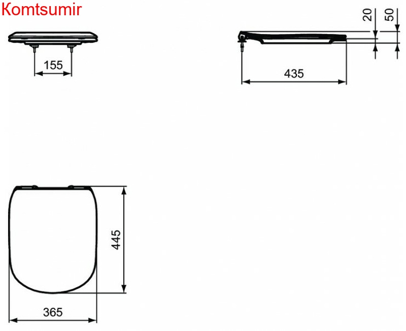 Крышка-сиденье для унитаза Ideal Standard Tesi (T352701)