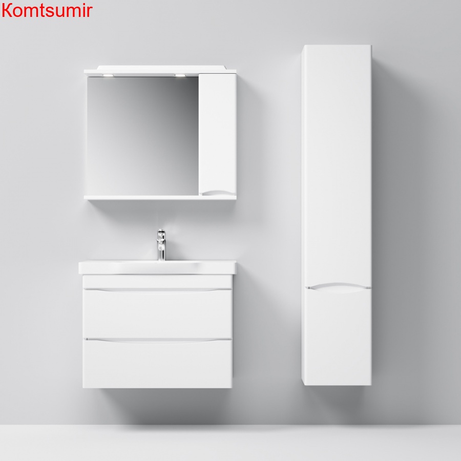 M80CHR0356WG Like, шкаф-колонна, подвесной, правый, 35 см, двери, белый, глянец, ш M80CHR0356WG Like, шкаф-колонна, подвесной, правый, 35 см, двери, белый, глянец, ш