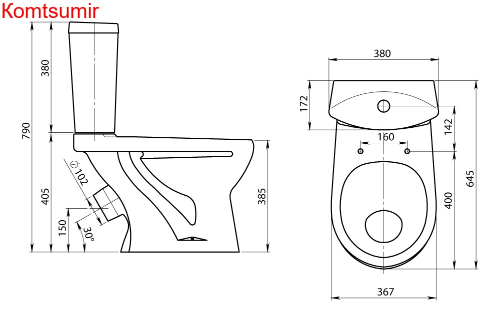 Santeri Ультра Унитаз-компакт с сидением стандарт