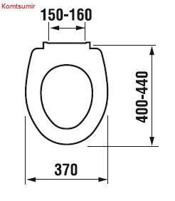 Крышка-сиденье для унитаза Jika ZETA стальные петли, микролифт (подходит к унитазу DINO)