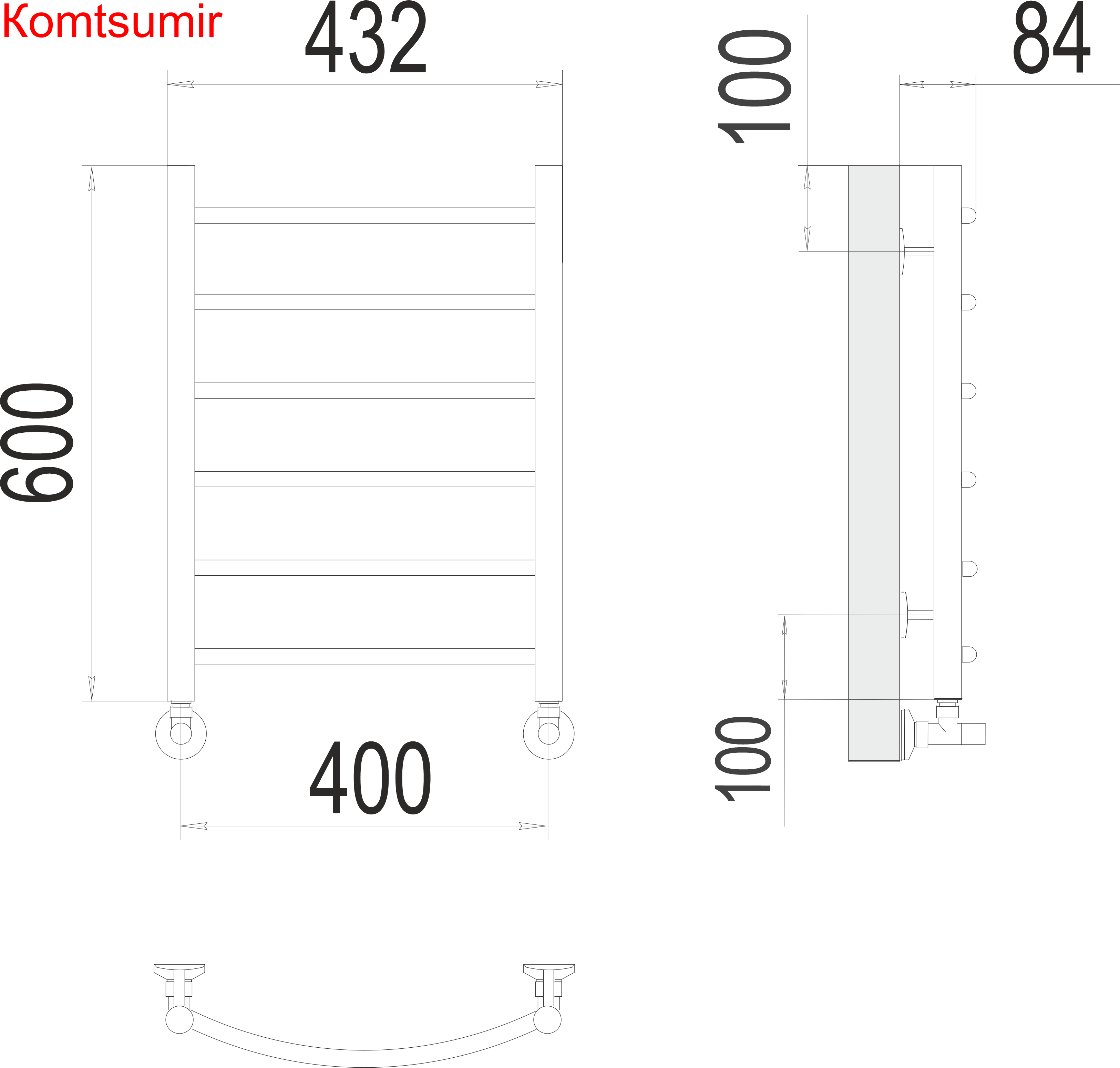 Классик П6 400х600 Полотенцесушитель  TERMINUS Классик П6 400х600 Полотенцесушитель  TERMINUS