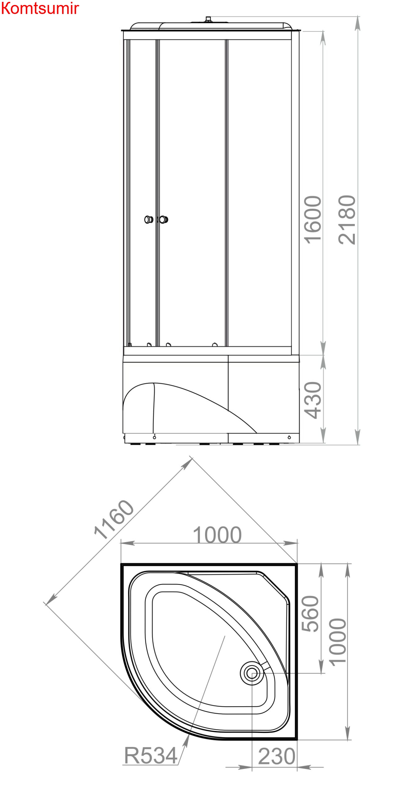 Душевая кабина DOMANI-Spa Delight Slim 110 high Чёрное стекло (100*100) Душевая кабина DOMANI-Spa Delight Slim 110 high Чёрное стекло (100*100)