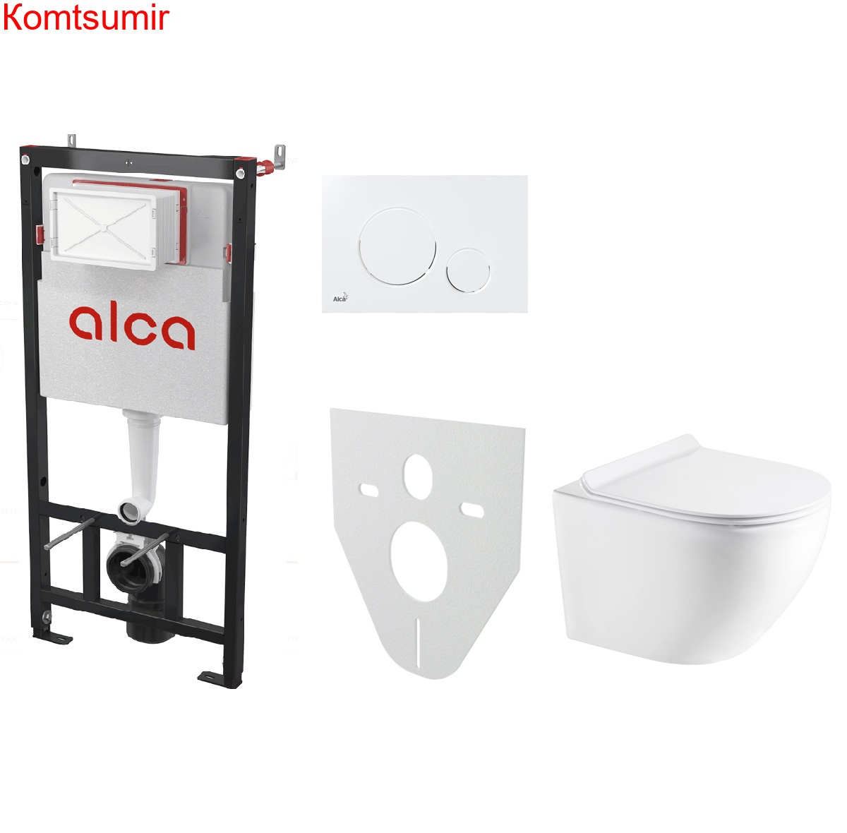 Сет инсталляция Alсa AM101/1120-4:1 RU M670-0001 + унитаз Gloria AZ-2003 с сиденьем микролифт