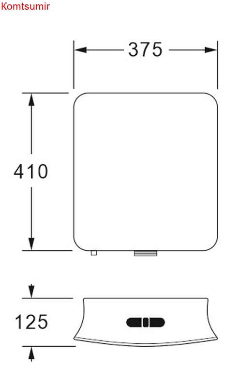 Бачок пластиковый AZARIO 375x125x410 с соединительной трубой, белый (AZ-215)