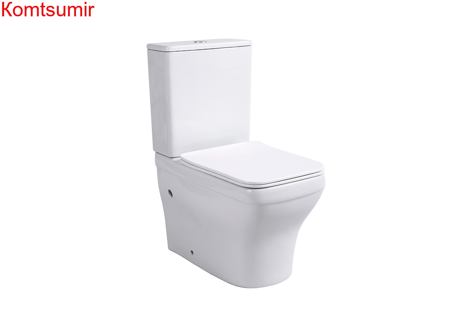 Унитаз напольный безободковый с бачком AQUATEK АМАДЕО AQ2914-00, 635*385*820 мм, горизонтальный выпуск, тонкое сиденье с механизмом плавного закрывания, крепеж