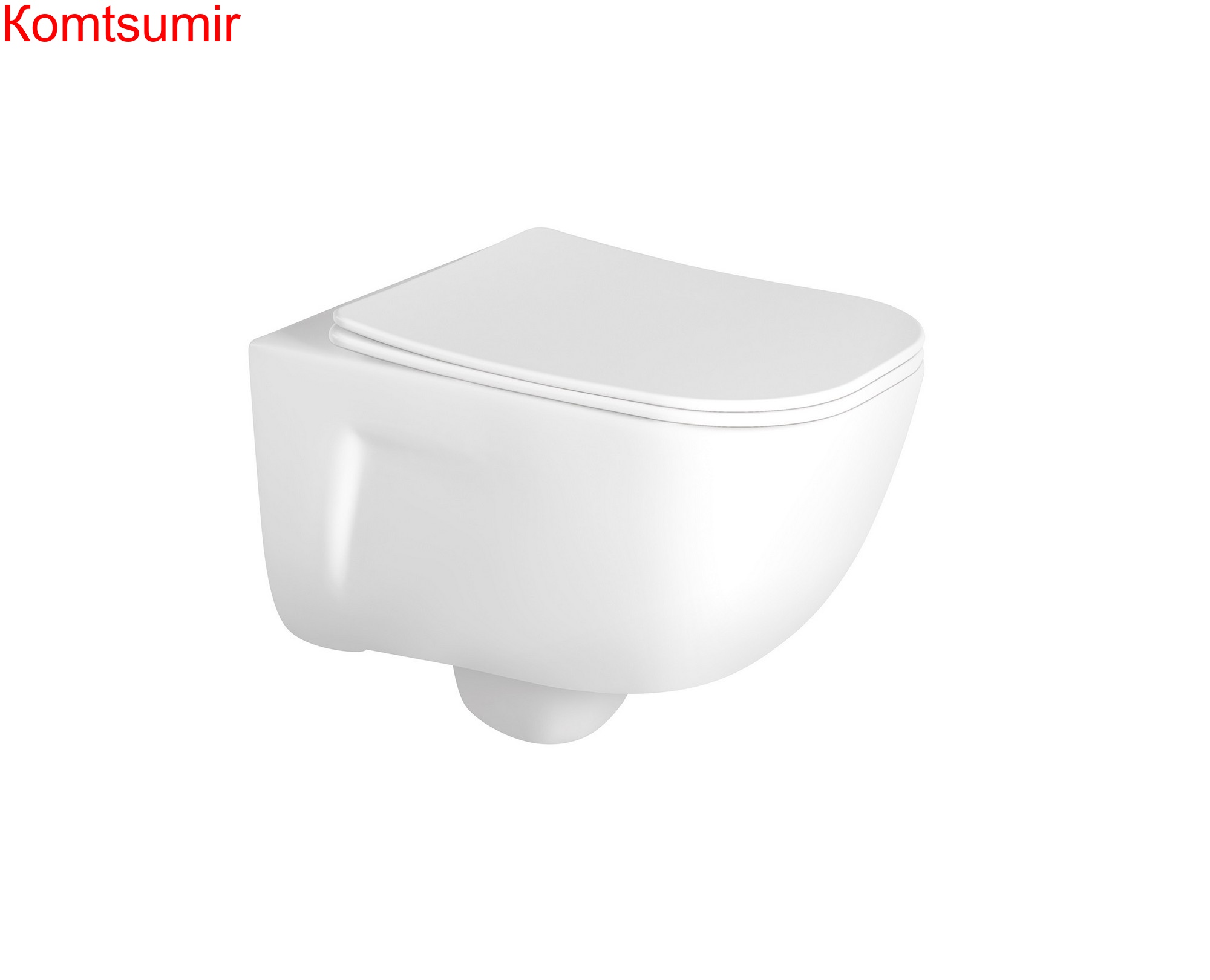 Унитаз подвесной безободковый AQUATEK ДИВА AQ2012-00 510*350*360 мм, горизонтальный выпуск, тонкое сиденье с механизмом плавного закрывания, крепеж