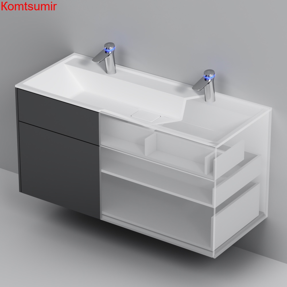 M50AFHX1203GM Inspire V2.0, База под раковину, подвесная, 120 см, 3 ящика, push-to-open, графит мато M50AFHX1203GM Inspire V2.0, База под раковину, подвесная, 120 см, 3 ящика, push-to-open, графит мато