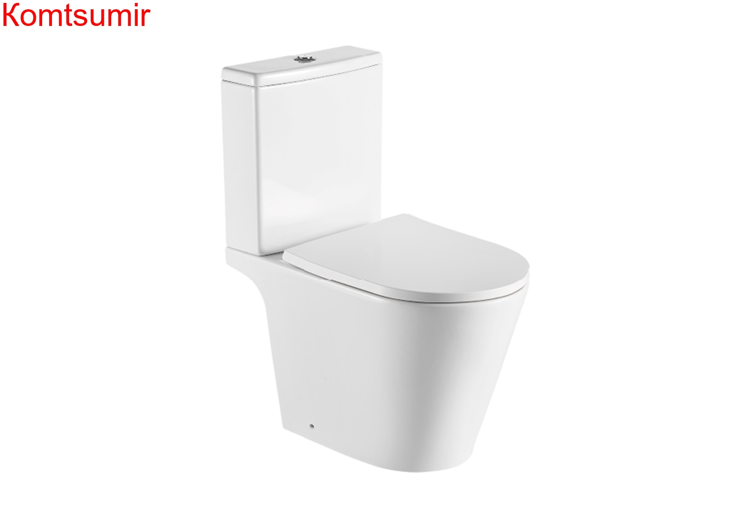 Унитаз-компакт напольный безободковый с бачком AQUATEK БЕТТА AQ1363B-00 640*365*790 мм, горизонтальный выпуск, тонкое сиденье с механизмом плавного закрывания, крепеж