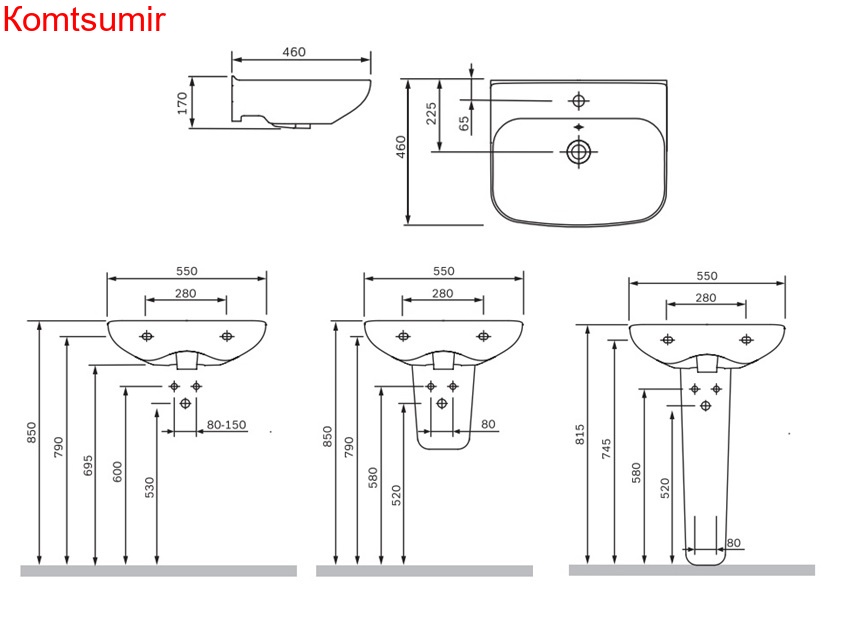 C804221WH Like раковина 55см