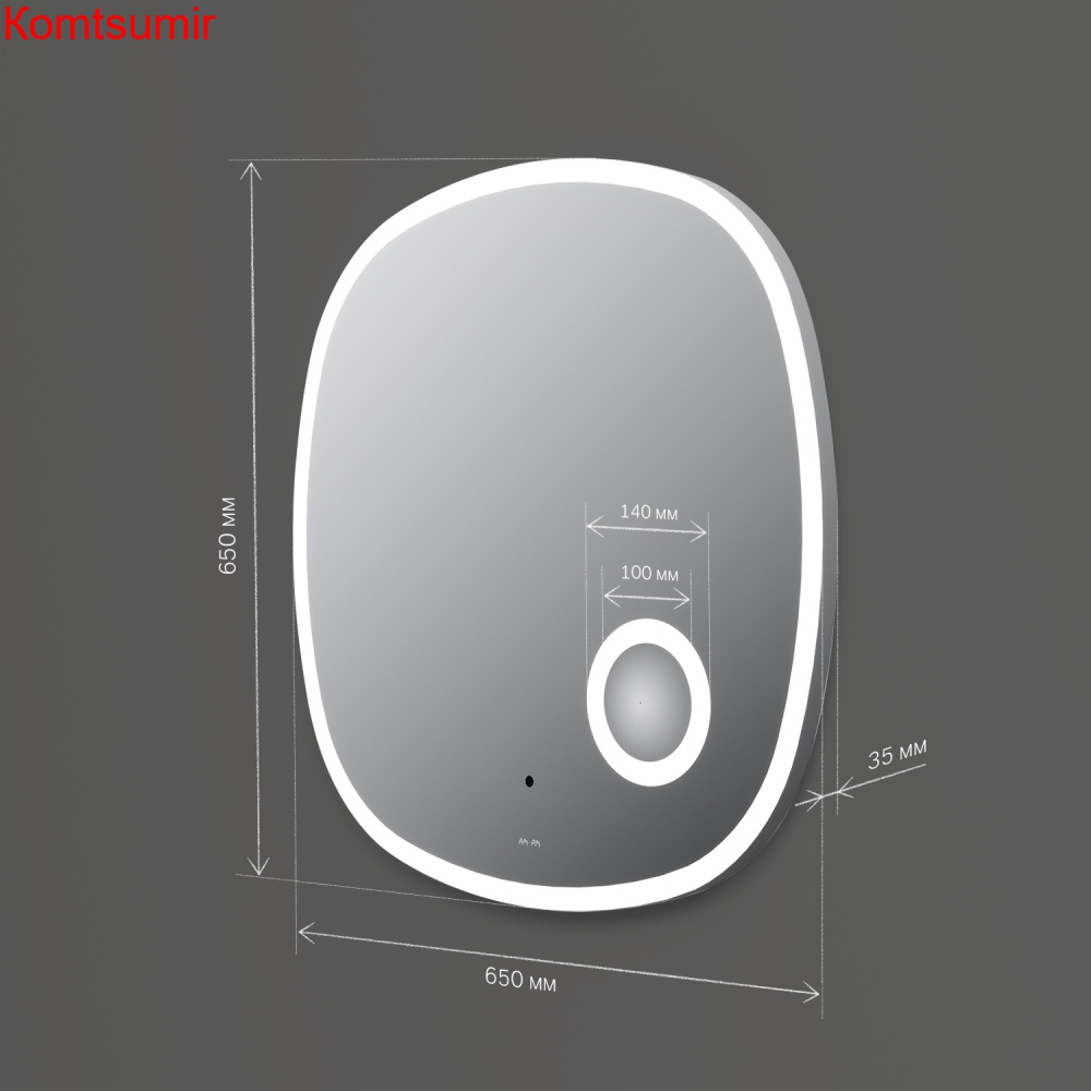 M8FMOX0653SA Func, Зеркало настенное с контурной LED-подсветкой, ИК сенсором и косметическим зеркало M8FMOX0653SA Func, Зеркало настенное с контурной LED-подсветкой, ИК сенсором и косметическим зеркало