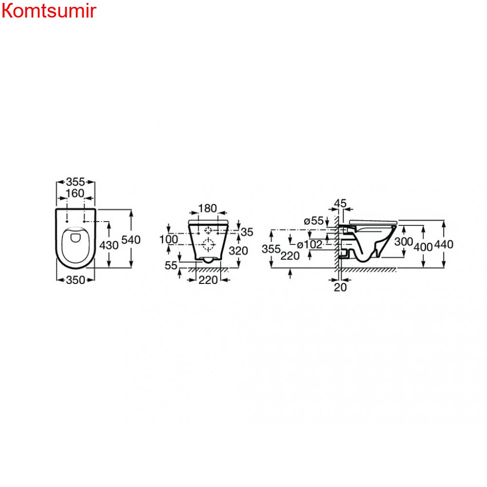 ПЭК Roca The Gap Round Pack подвесной унитаз Rimless + инсталляция + сиденье Supralit (7.8931.0.500.0)