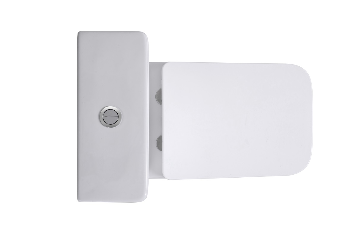 Унитаз напольный безободковый с бачком AQUATEK АМАДЕО AQ2914-00, 635*385*820 мм, горизонтальный выпуск, тонкое сиденье с механизмом плавного закрывания, крепеж