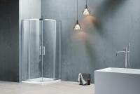 Душевое ограждение SANTREK AQUA Time-R-1000-G-Chrome 100010001950 Радиус стекло Грейп 6мм, профиль Хром