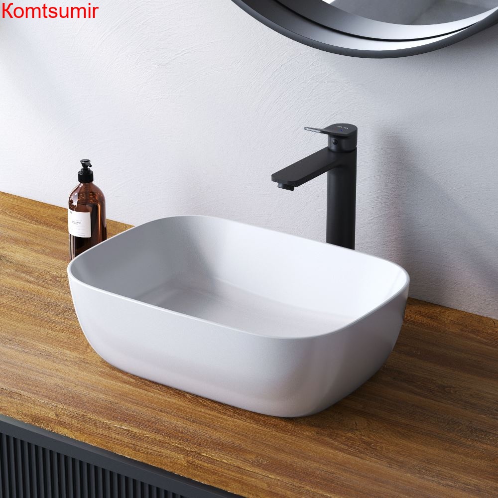 M8FWCC10450WG Func Раковина накладная, прямоугольник, 45 см, цвет белый глянец