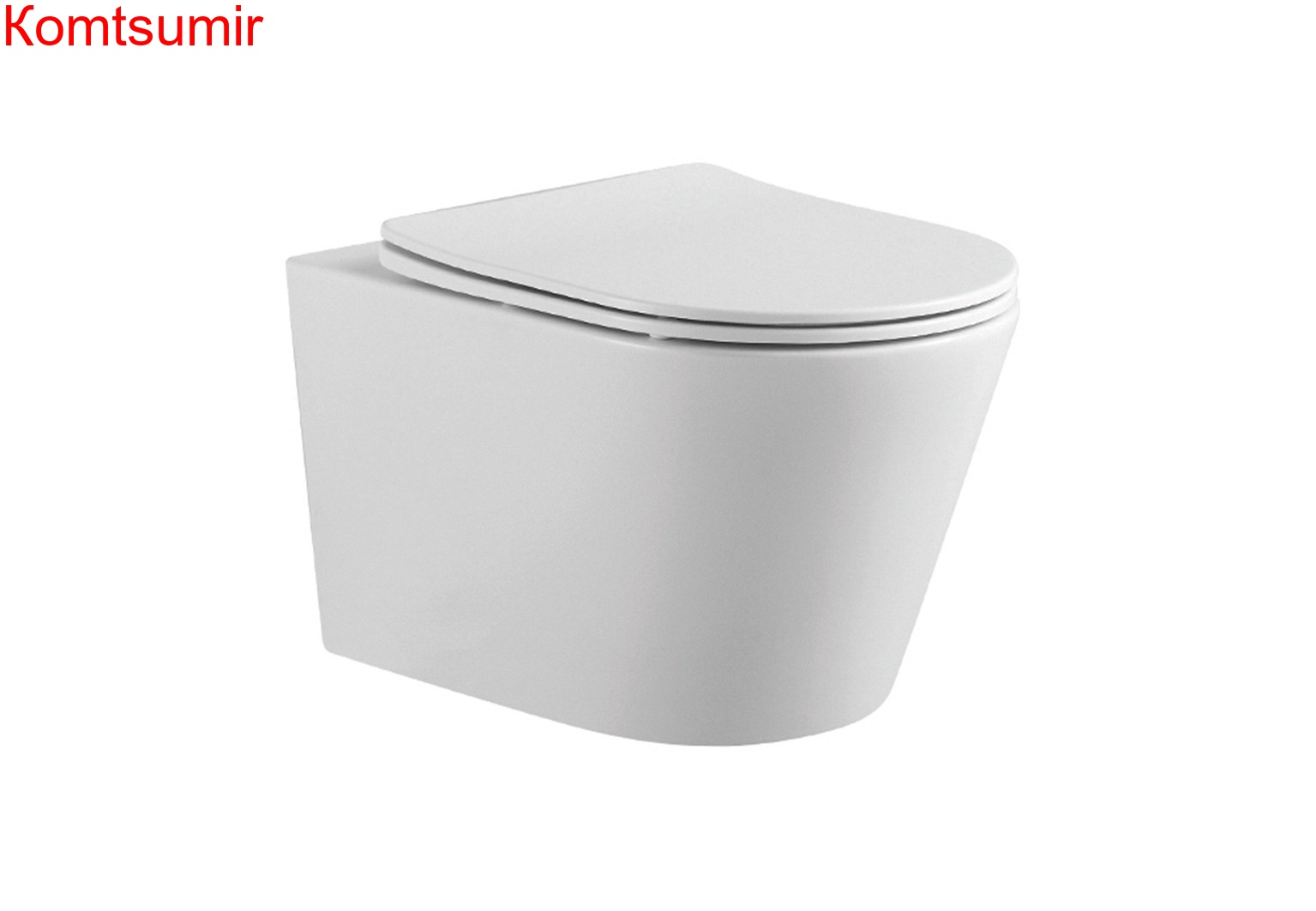 Унитаз подвесной безободковый AQUATEK ВЕГА AQ1905-00 525*360*320 мм, горизонтальный выпуск, тонкое сиденье с механизмом плавного закрывания, крепеж