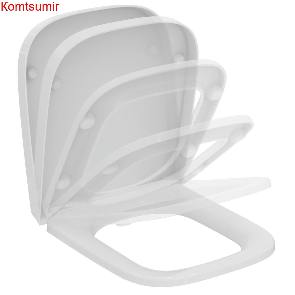 Сидение с крышкой для унитаза Ideal Standard i.life S с функцией плавного закрытия, дюропласт, с функцией fast fix, легкосъемное (T473701)