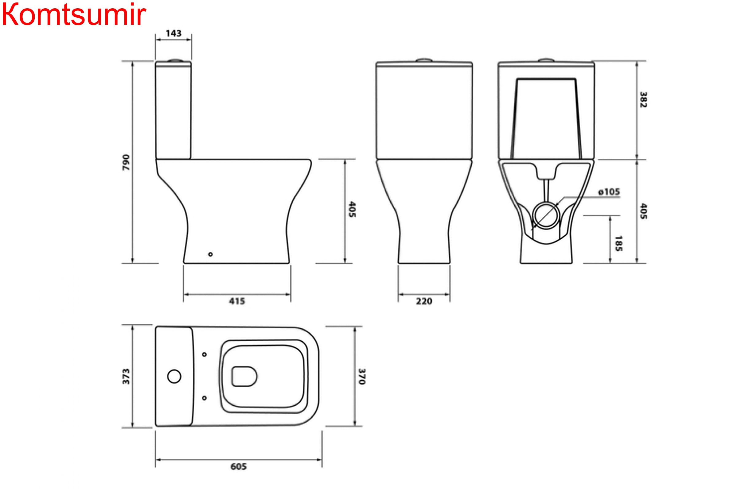 Унитаз напольный безободковый IDDIS Torr