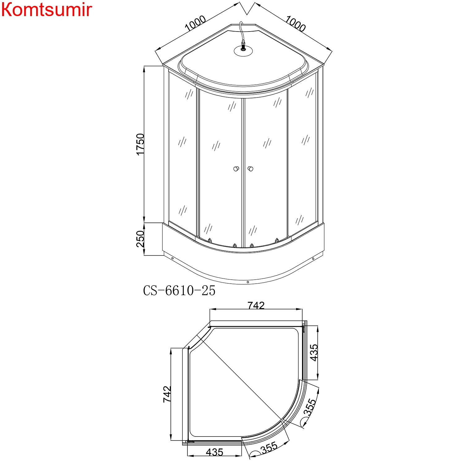 Душевая кабина Loranto 100х100х215  поддон 25 см черный кирпичный узор, серое стекло 4мм профиль черный (CS-6610-25GB 100) Душевая кабина Loranto 100х100х215  поддон 25 см черный кирпичный узор, серое стекло 4мм профиль черный (CS-6610-25GB 100)