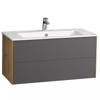 Тумба под раковину AQUATON Сохо 100 подвесная, Дуб Веллингтон/Графит софт (1A258201AJA00) Тумба под раковину AQUATON Сохо 100 подвесная, Дуб Веллингтон/Графит софт (1A258201AJA00)